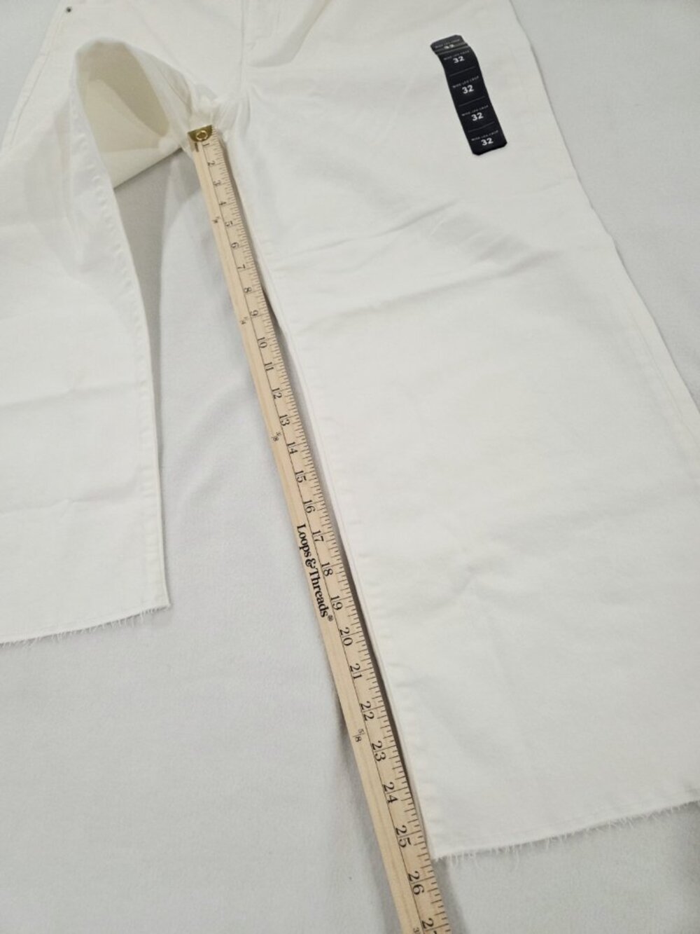 NWT J Crew Wide Leg Cropped 32 Womens Jean All Day Stretch White Raw Hem Coastal - Picture 6 of 9